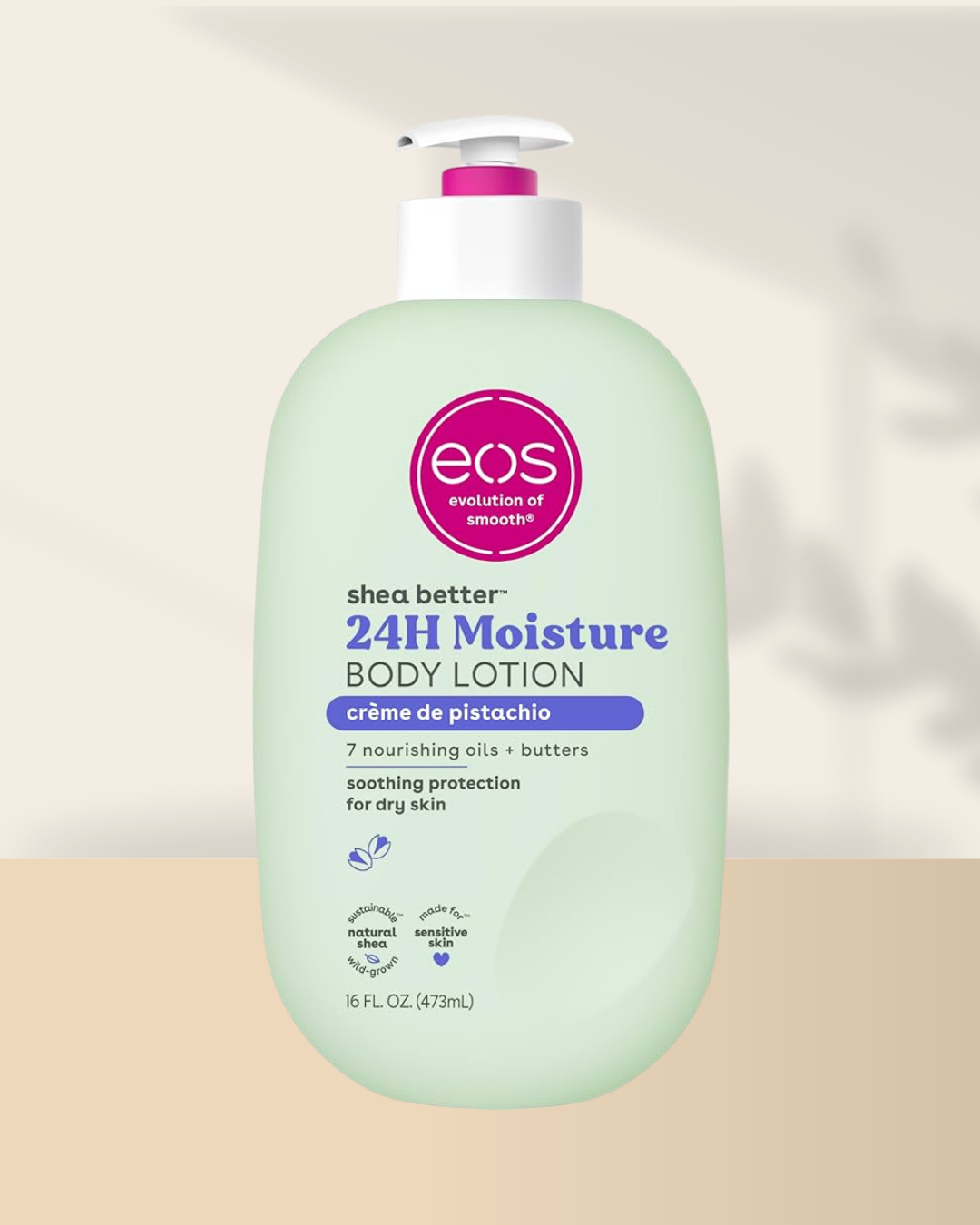 Shea Better Loción Corporal Crema de Pistacho, Alivia la Piel Seca, 16 fl oz - EOS